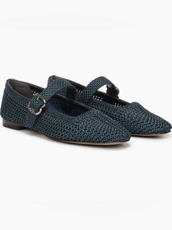 Sam Edelman Shoes - NEW Sam Edelman Michaela Knit Mary Jane Flat SZ 11 Metallic Blue Teal